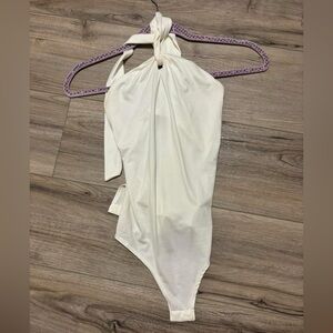 White Halter Neck bodysuit